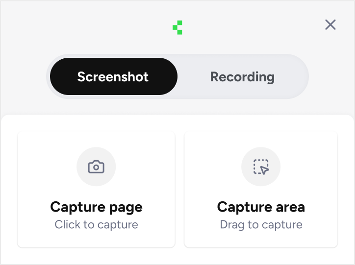 The capture bug reporting widget